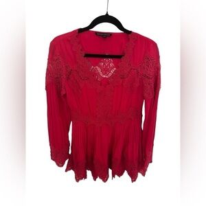 Boston Proper Hot Pink Embroidered Mini Dress XS
